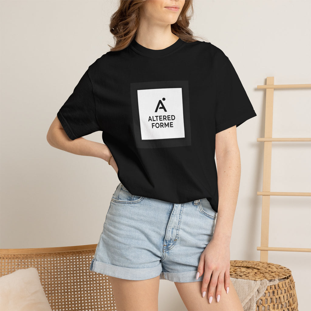 Altered Forme Logo T-Shirt — Minimal Black Square Graphic Tee