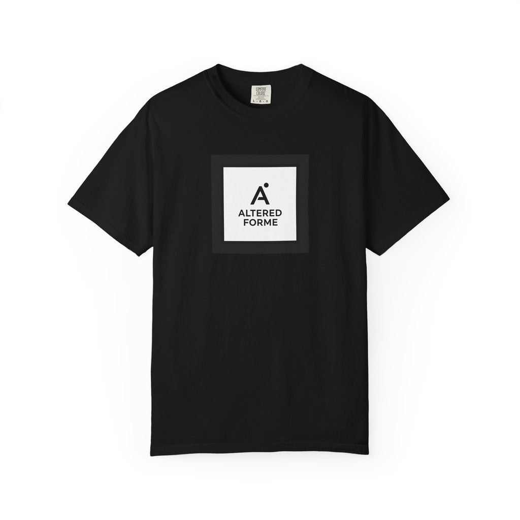 Altered Forme Logo T-Shirt — Minimal Black Square Graphic Tee