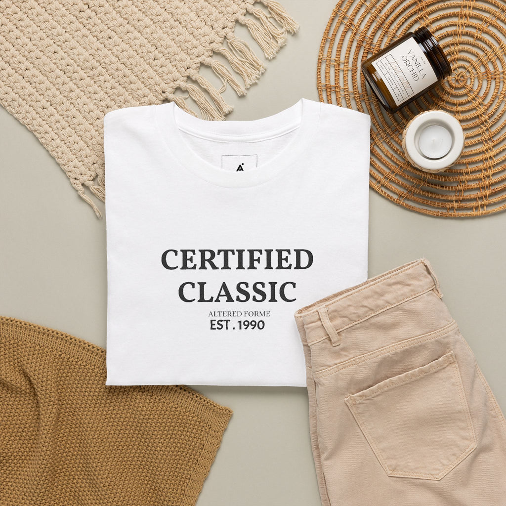"ALTERED FORME" Embroidered Classic White Tee
