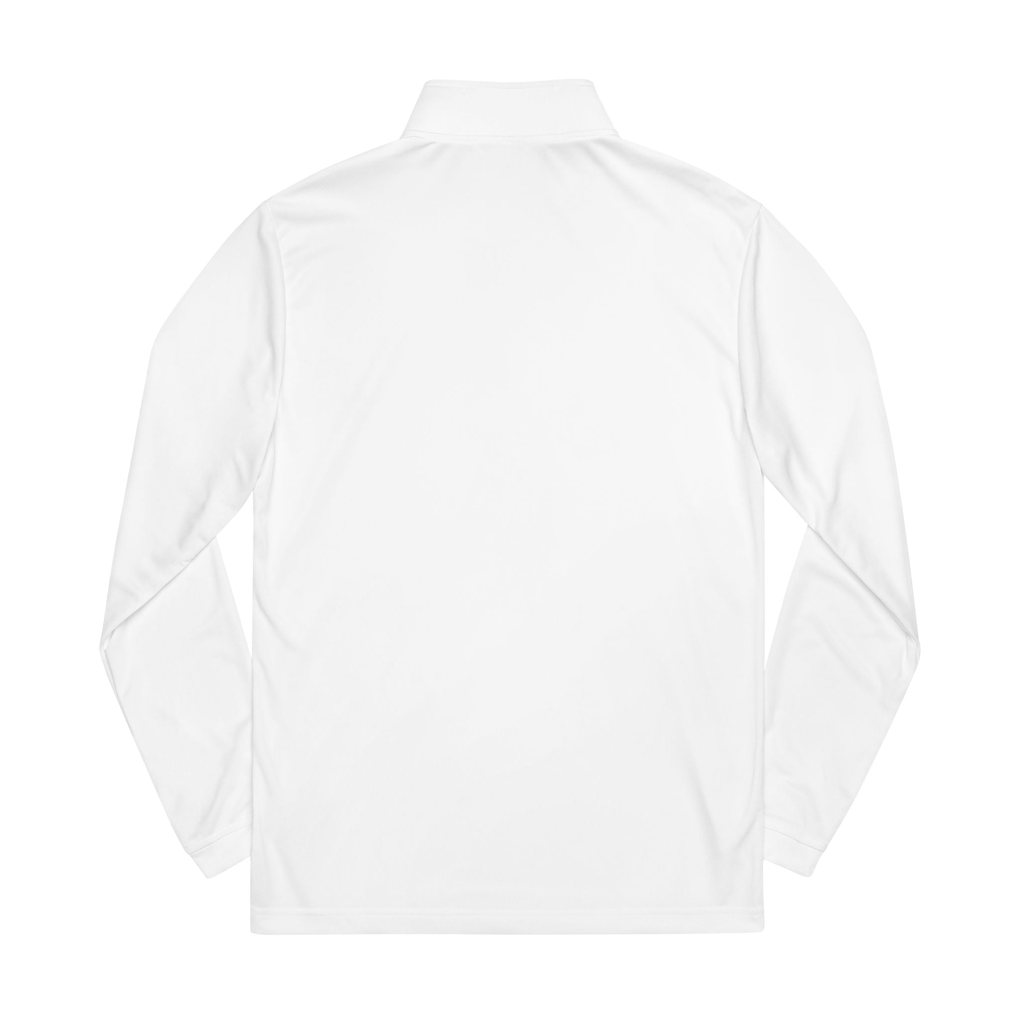 Embroidered adidas Quarter-Zip Pullover — Minimal White Performance Top