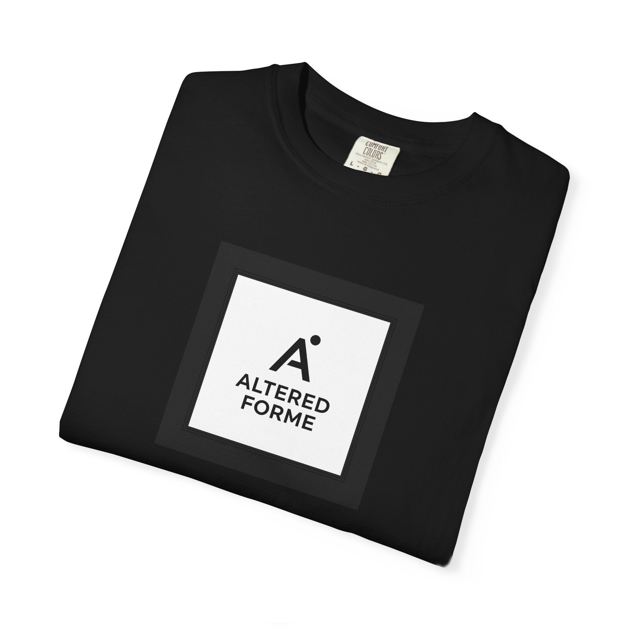 Altered Forme Logo T-Shirt — Minimal Black Square Graphic Tee
