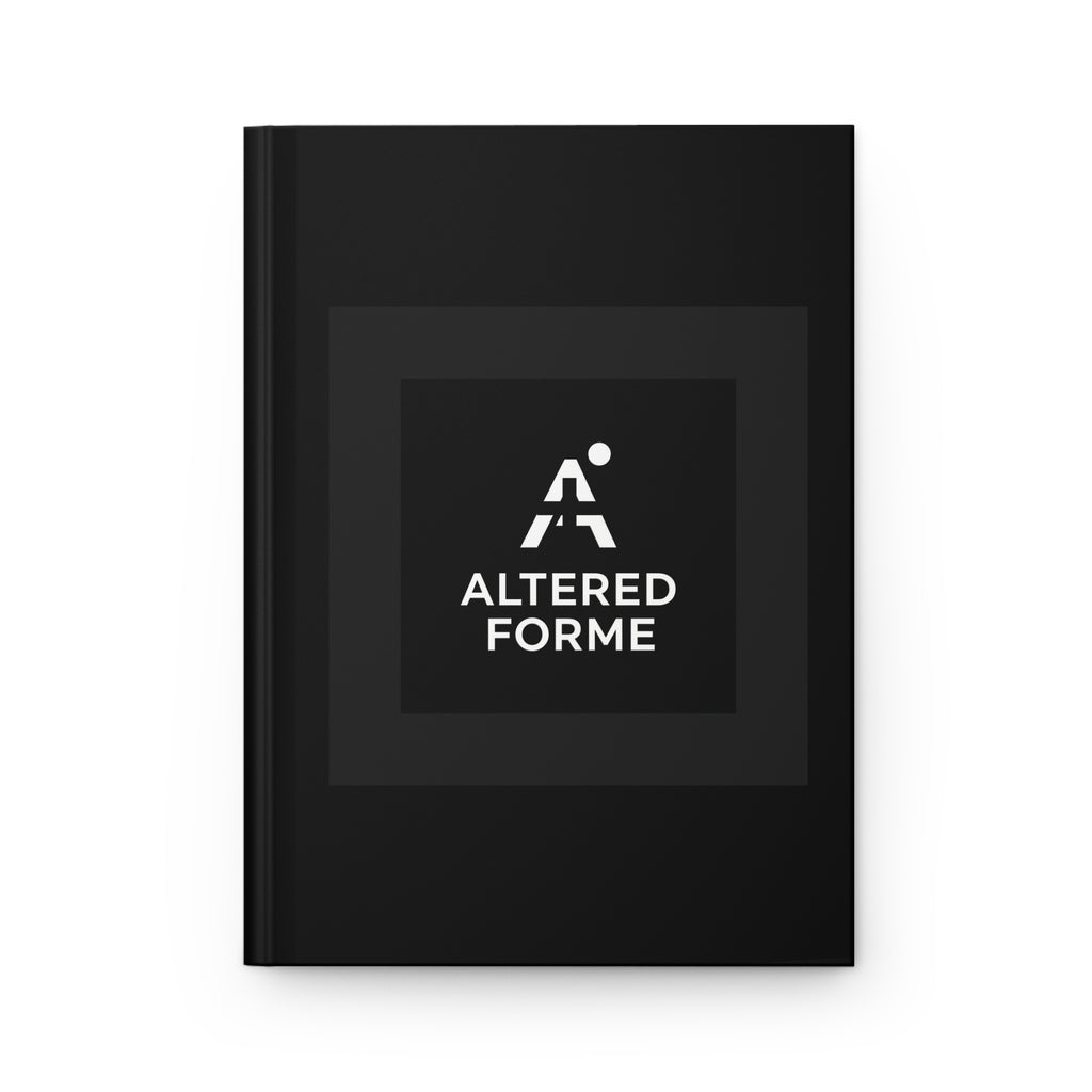 Matte Hardcover Journal — Minimal Black Logo Notebook for Notes & Planning