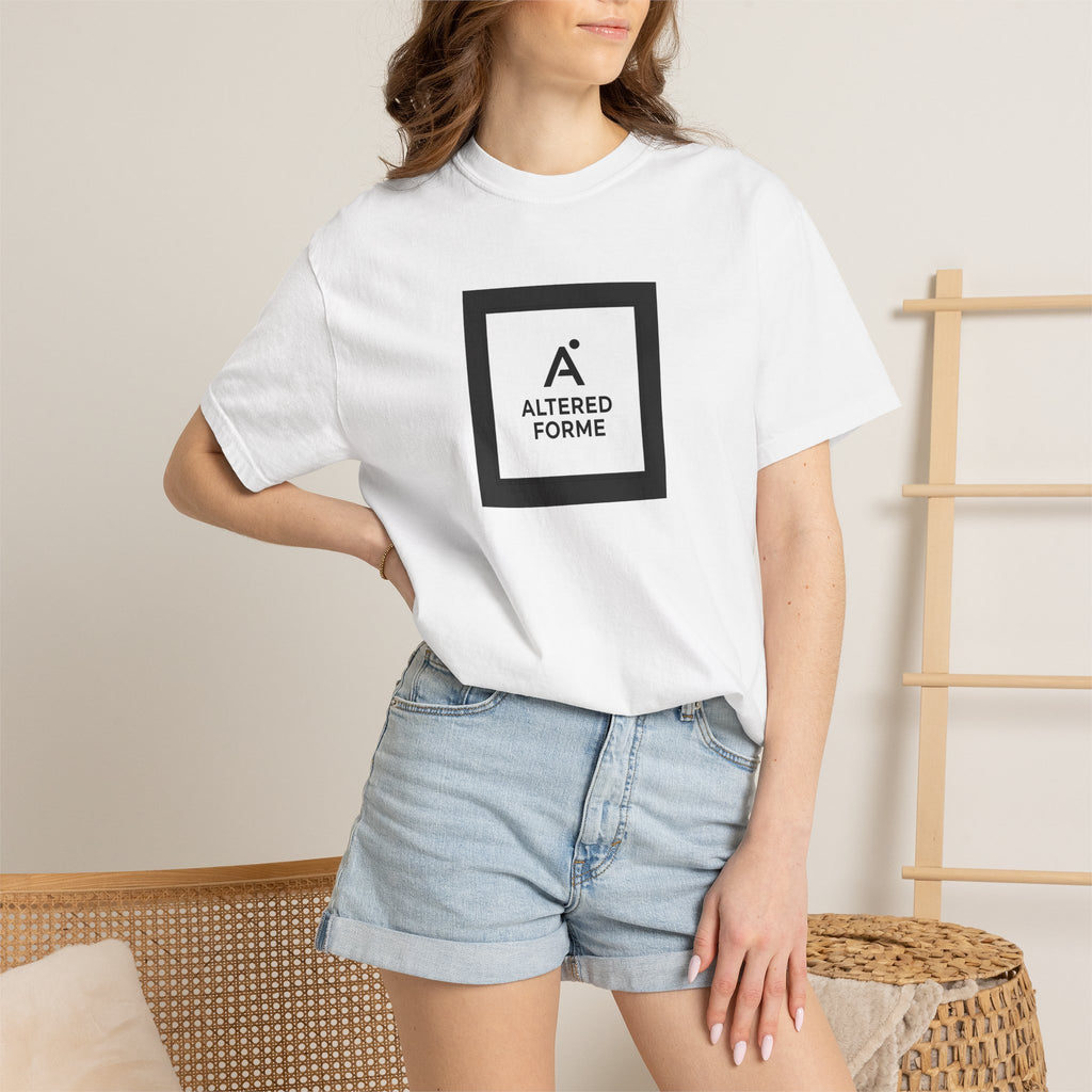 Altered Forme Logo T-Shirt — Minimal Black Square Graphic Tee