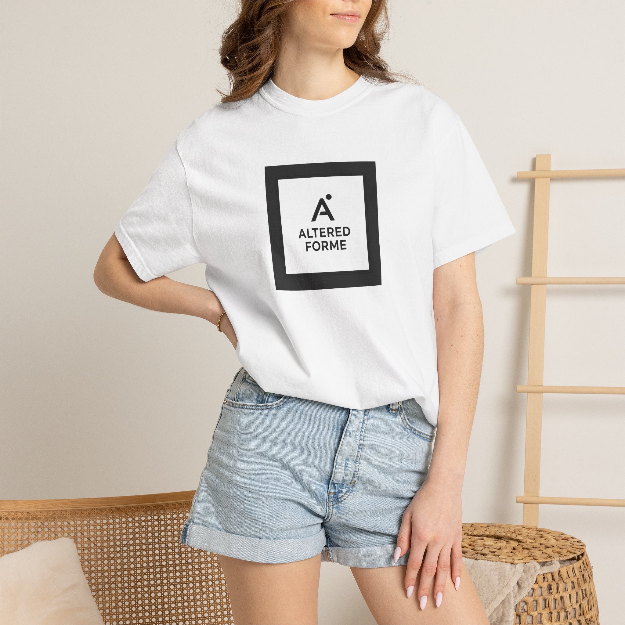 Altered Forme Logo T-Shirt — Minimal Black Square Graphic Tee