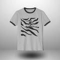 Zebra Stripe 'Altered Focus' Ringer T-Shirt