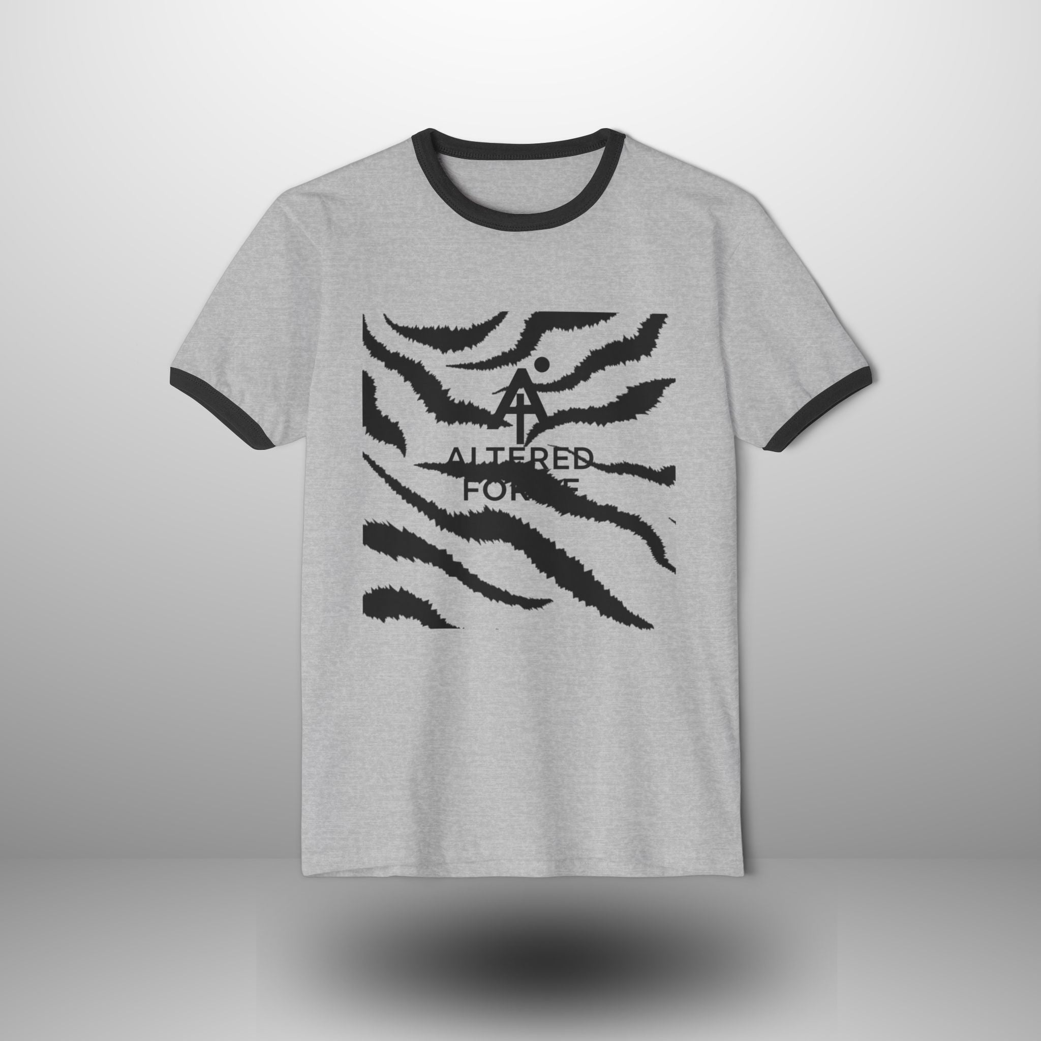 Zebra Stripe 'Altered Focus' Ringer T-Shirt