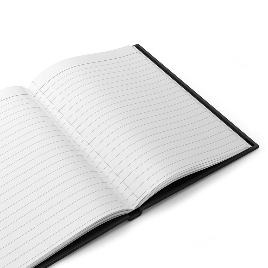 Matte Hardcover Journal — Minimal Black Logo Notebook for Notes & Planning