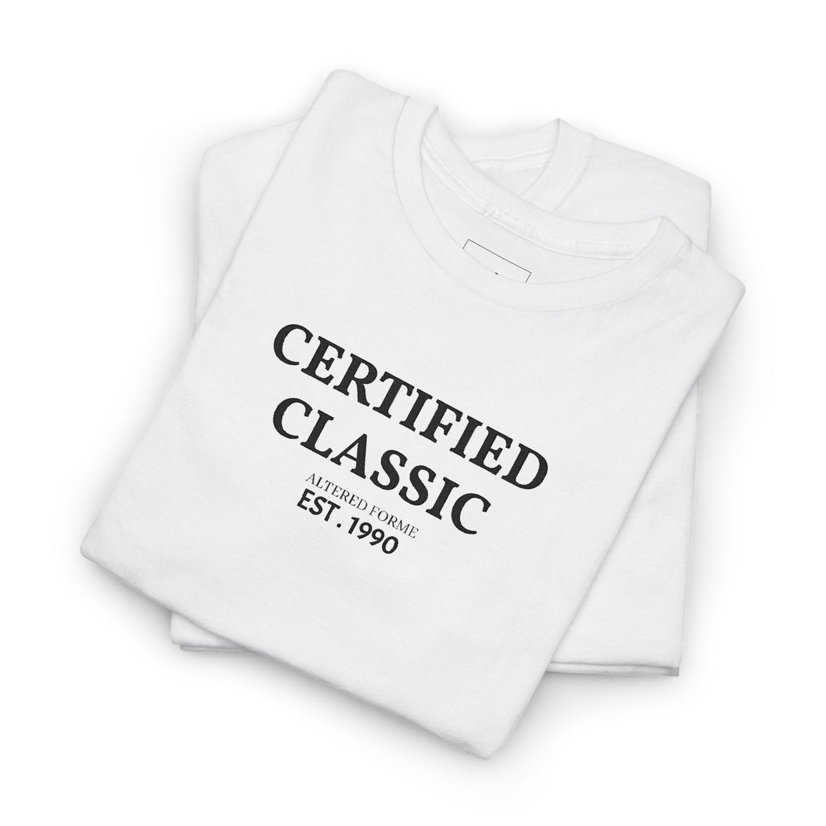 "ALTERED FORME" Embroidered Classic White Tee