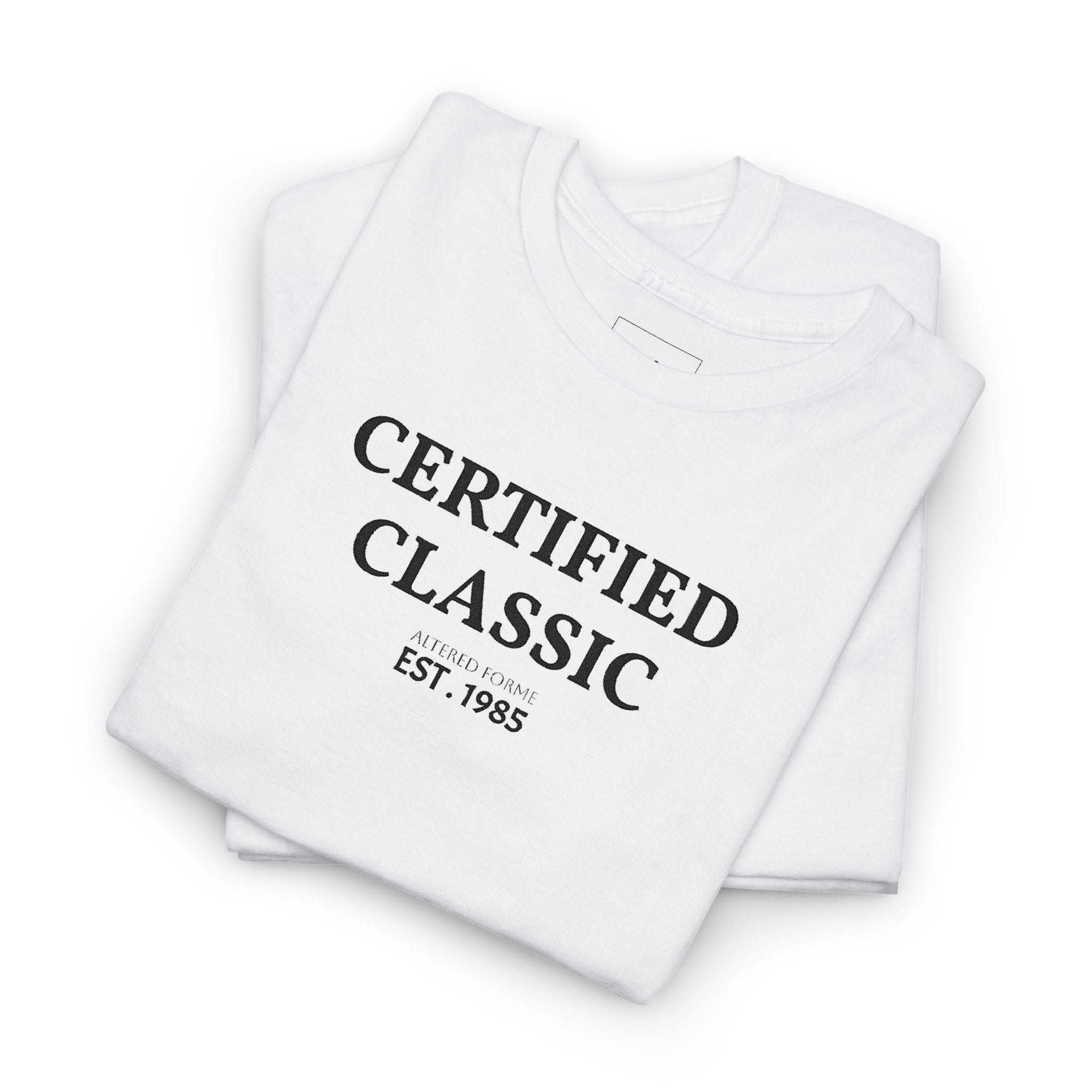 "ALTERED FORME" Embroidered Classic White Tee