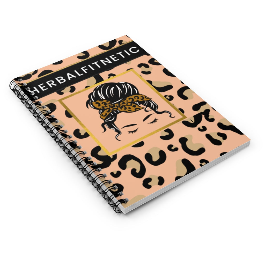 HFN Pink Leopard Spiral Notebook - Ruled Line