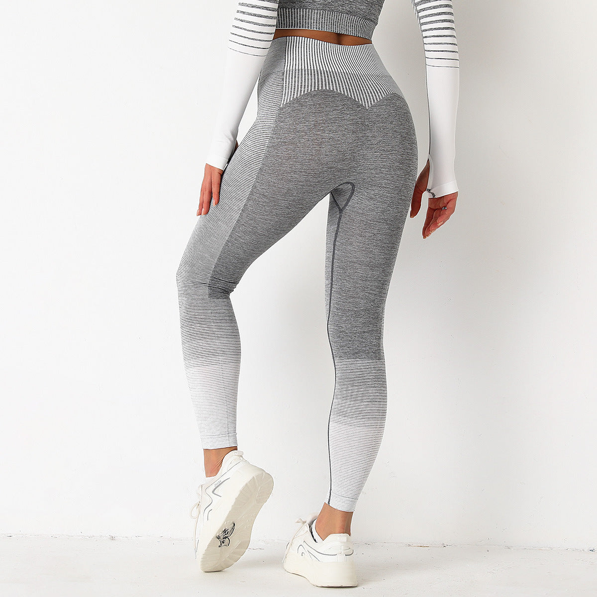 HFN Seamless Striped Knitted Yoga Fitness Pants