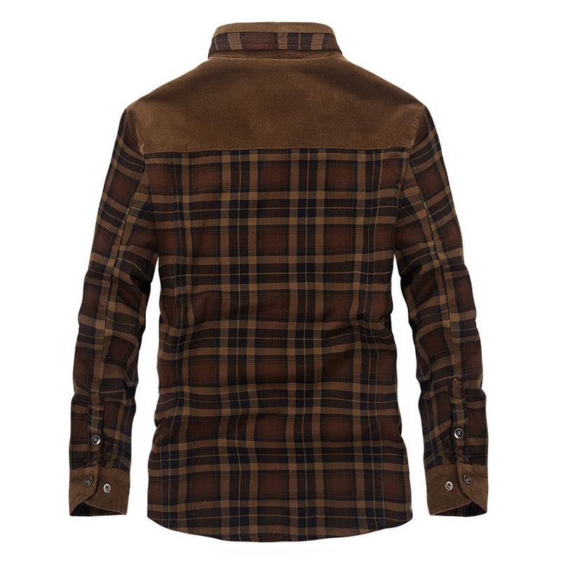 Men's Thick Fleece Distinction Military Style Winter Jacket