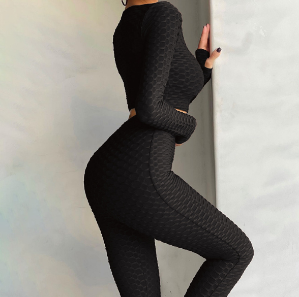 HFN High Waist Hip Lifting Yoga Sports Suit