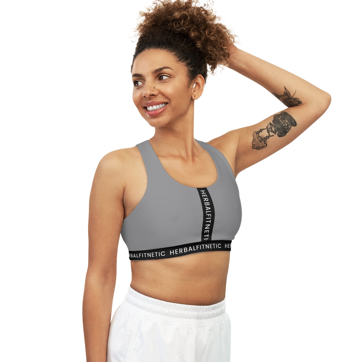 Herbalfitnetic Gry Seamless Sports Bra