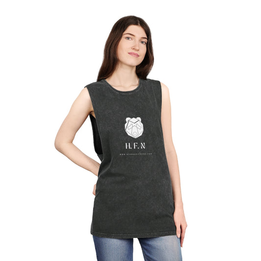 HFN Panda Unisex Stonewash Tank Top