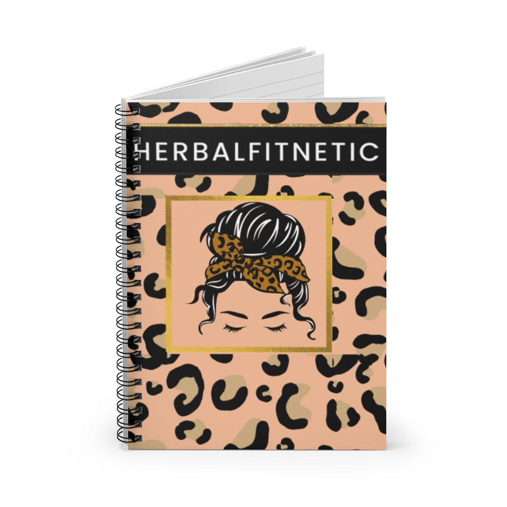 HFN Pink Leopard Spiral Notebook - Ruled Line