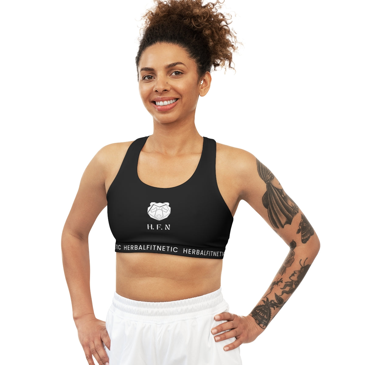 HFN Blk Seamless Sports Bra