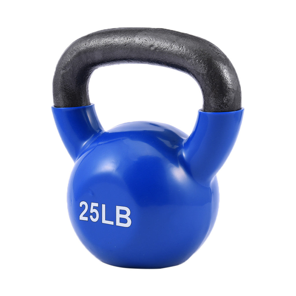 Solid Iron Vinyl Coated Kettlebells Weight Training and Workout Equipment