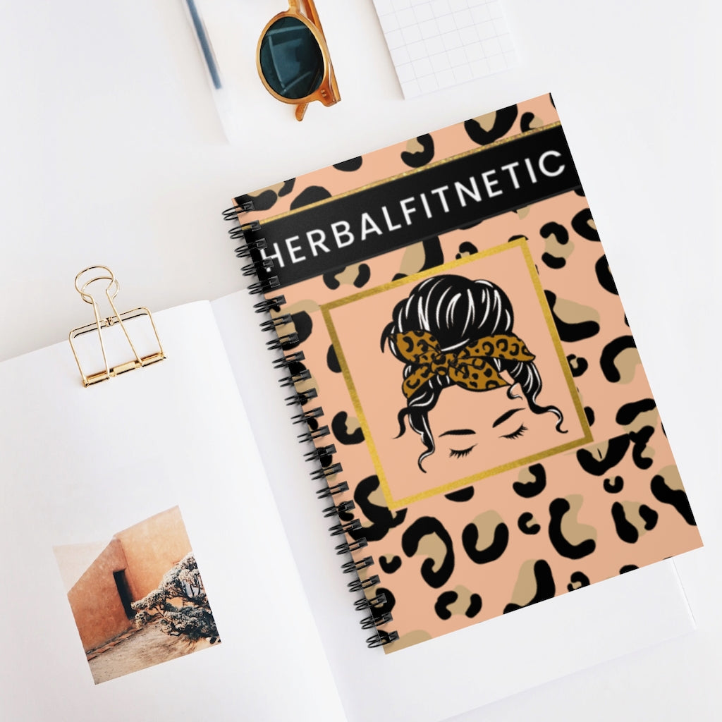 HFN Pink Leopard Spiral Notebook - Ruled Line