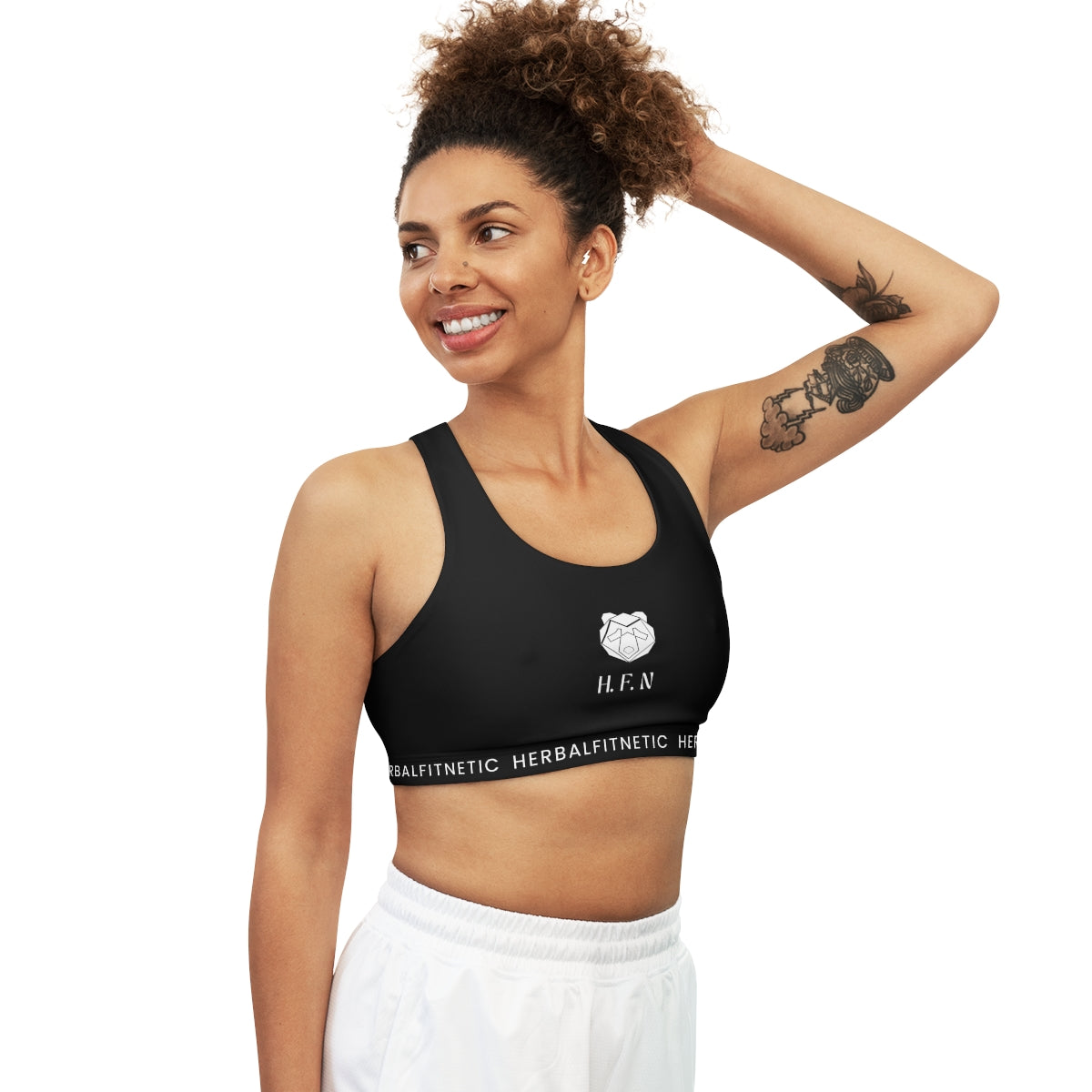 HFN Blk Seamless Sports Bra