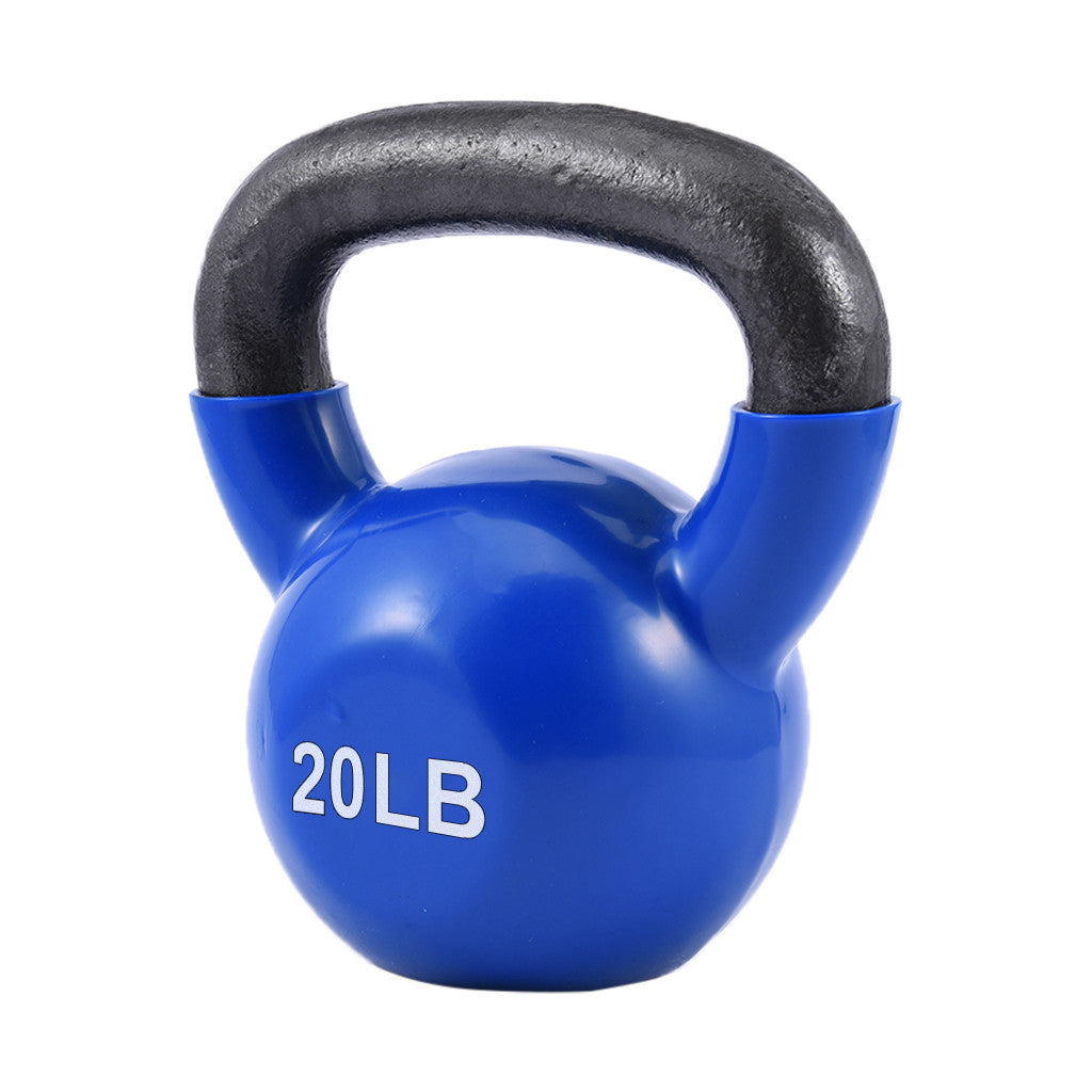 Solid Iron Vinyl Coated Kettlebells Weight Training and Workout Equipment
