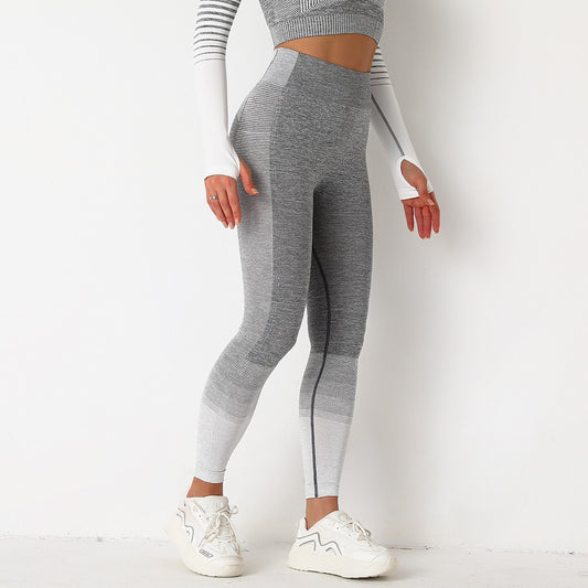 HFN Seamless Striped Knitted Yoga Fitness Pants