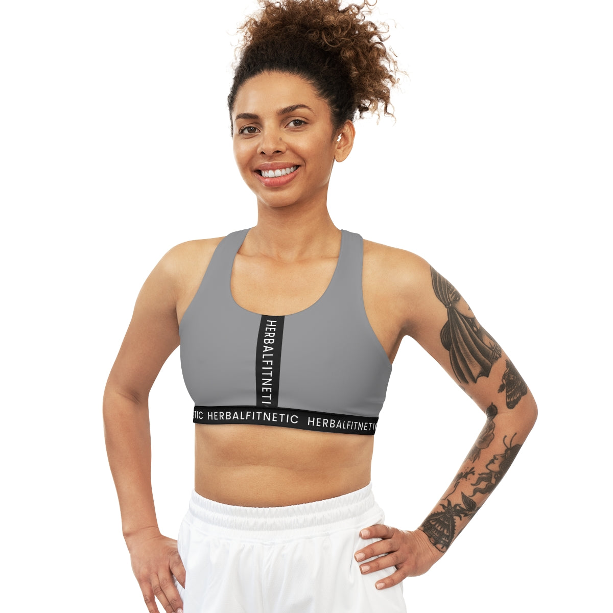 Herbalfitnetic Gry Seamless Sports Bra